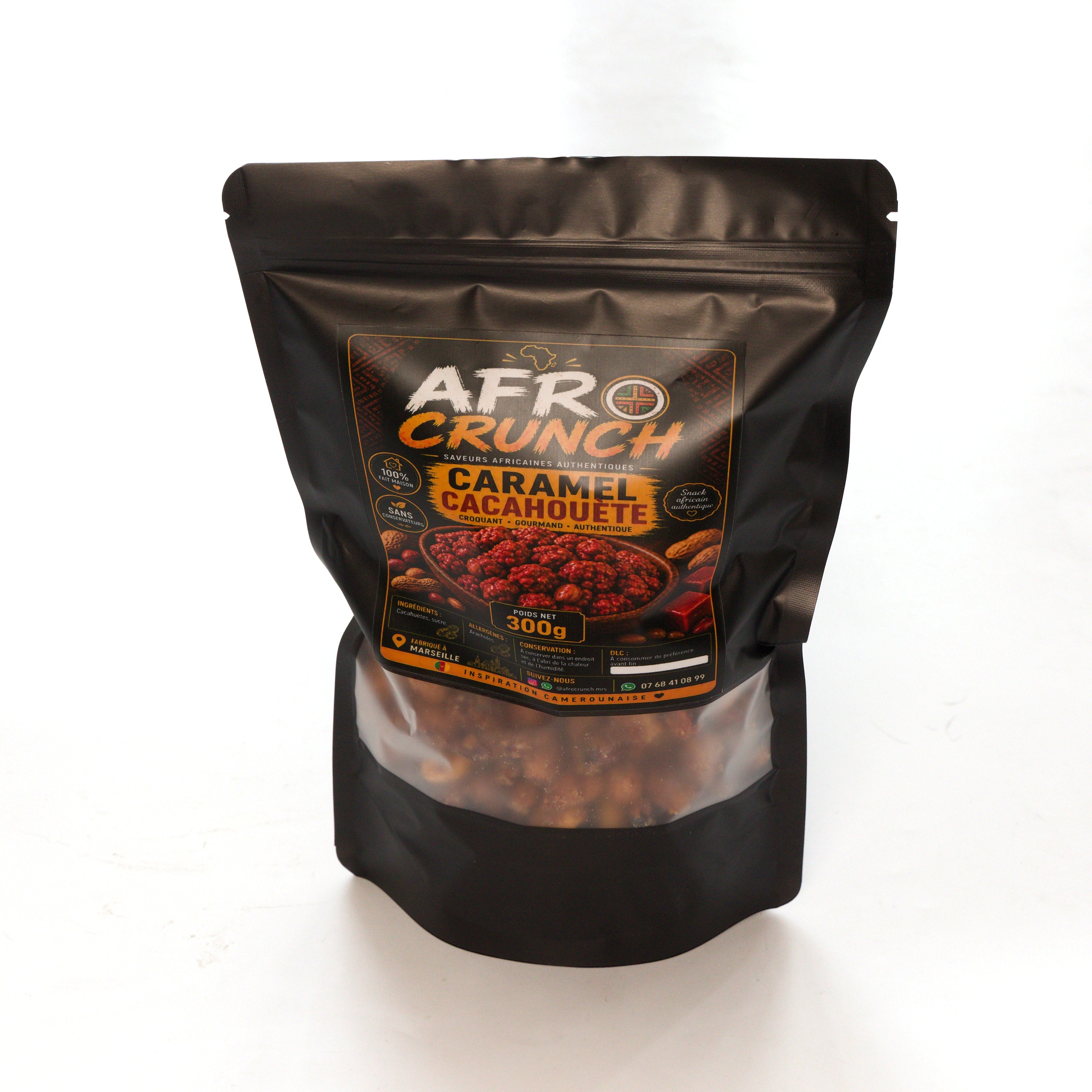 AfroCrunch- Caramel Cacahuète 300G