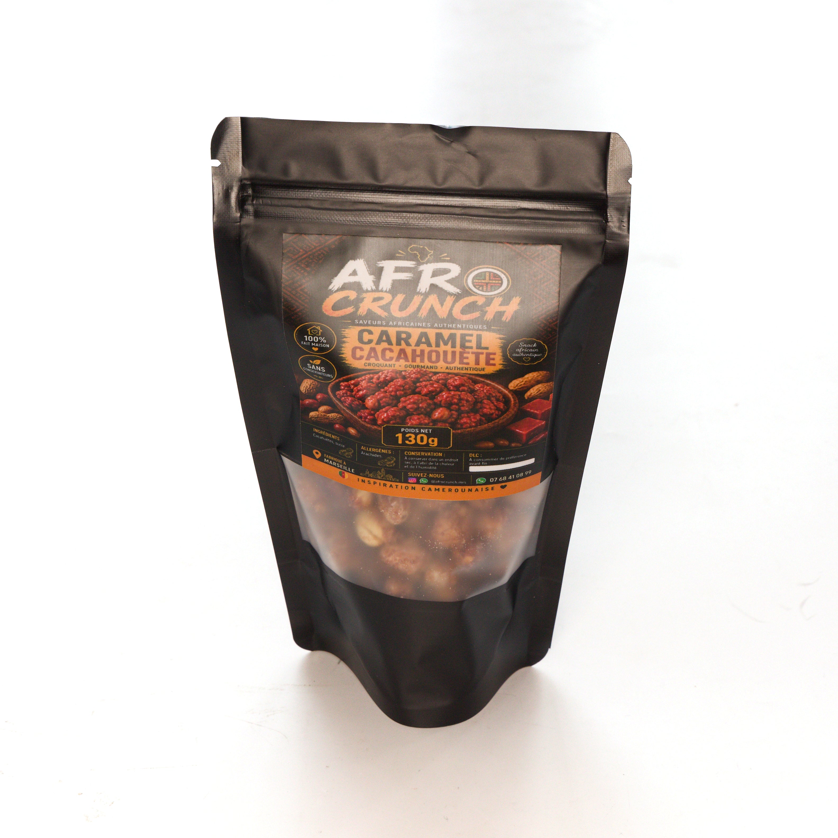 Afrocrunch- Caramel Cacahuète 130g